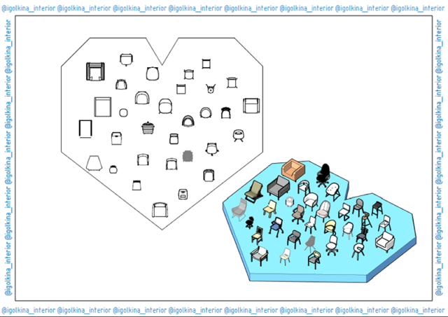 Модели стульев и кресел revit